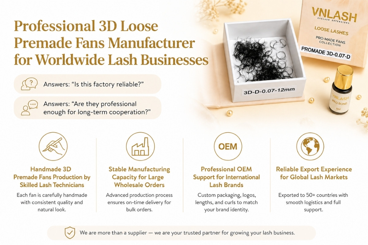 Professional 3D Loose Premade Fans Manufacturer for Worldwide Lash Businesses