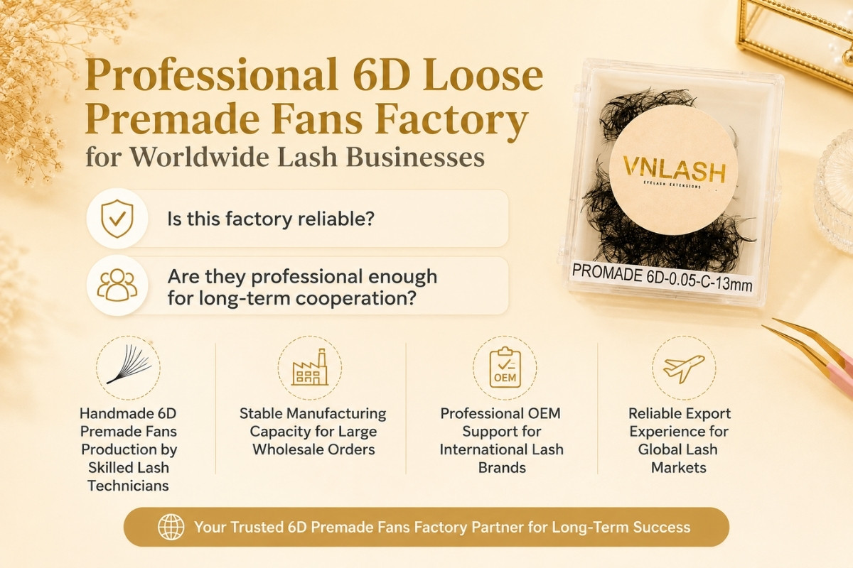Professional 6D Loose Premade Fans Factory for Worldwide Lash Businesses
