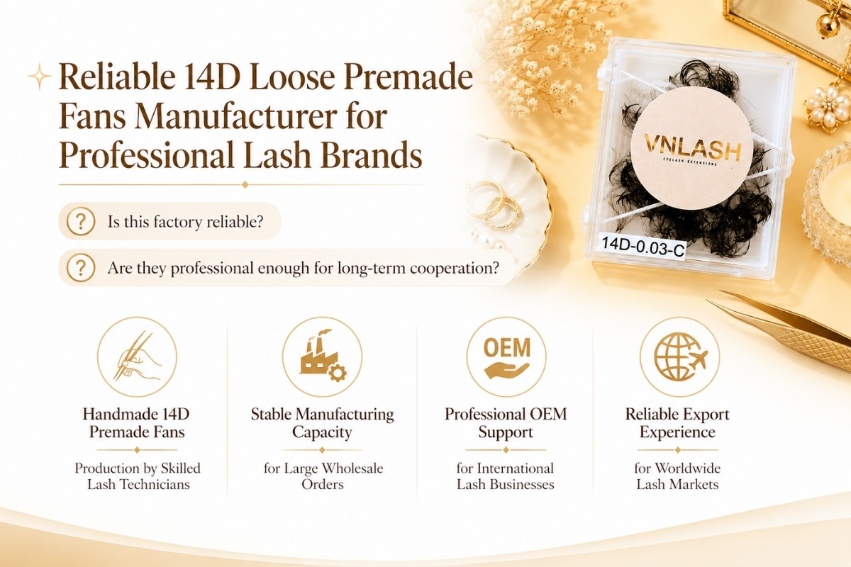 Reliable 14D Loose Premade Fans Manufacturer for Professional Lash Brands