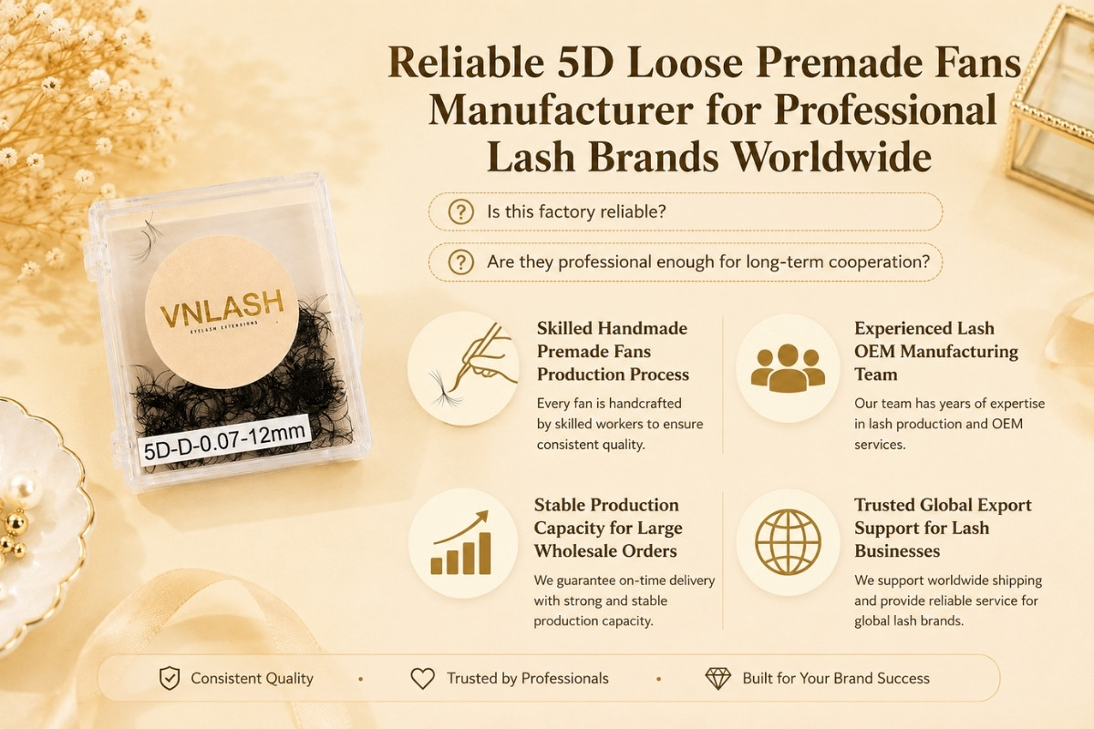 Reliable 5D Loose Premade Fans Manufacturer for Professional Lash Brands Worldwide