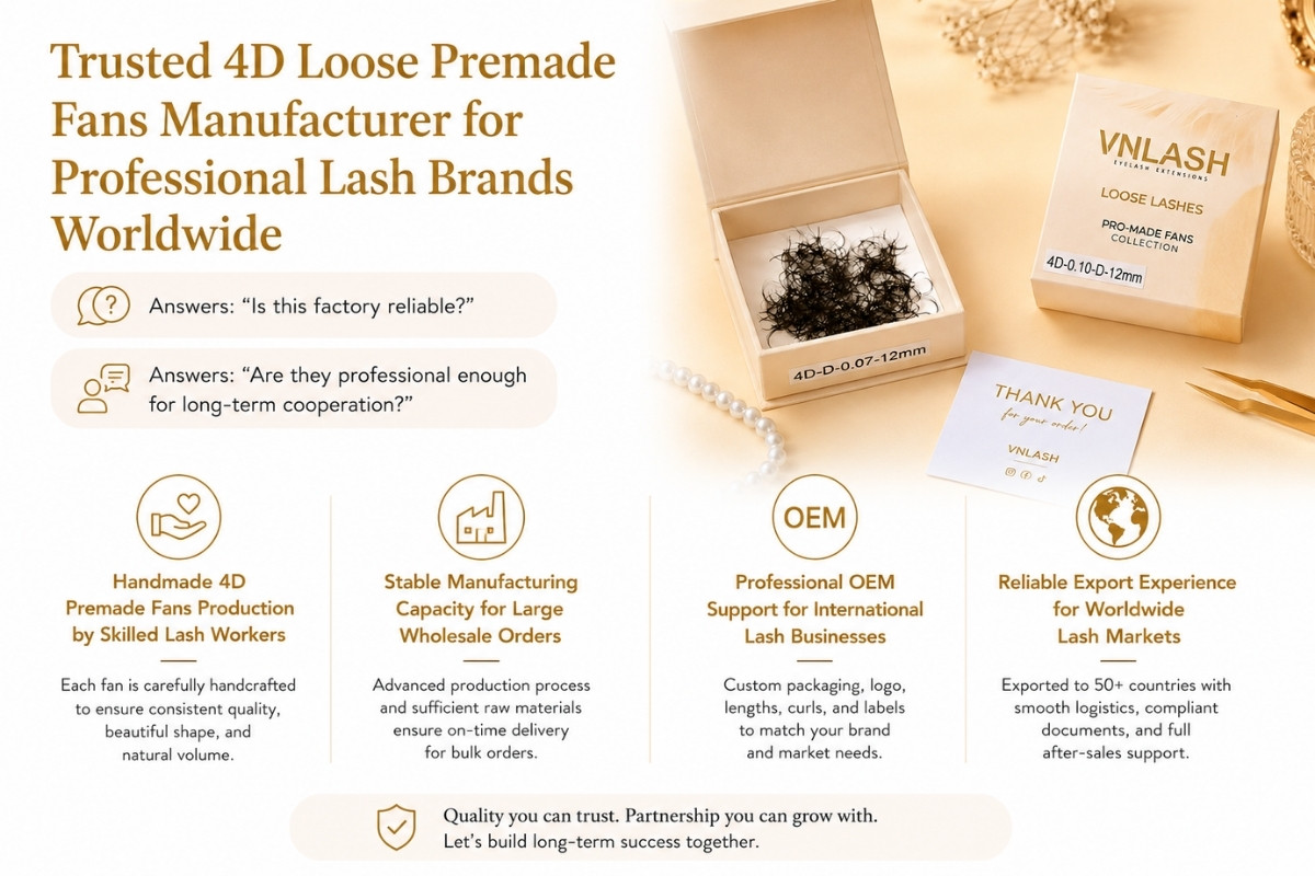 Trusted 4D Loose Premade Fans Manufacturer for Professional Lash Brands Worldwide