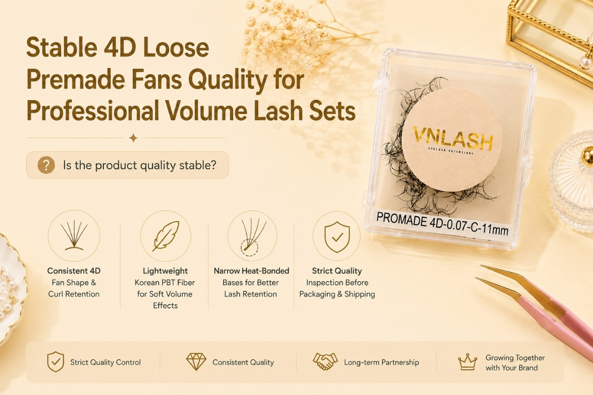 Stable 4D Loose Premade Fans Quality for Professional Volume Lash Sets