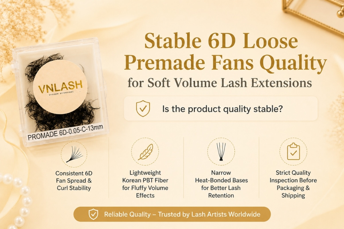 Stable 6D Loose Premade Fans Quality for Soft Volume Lash Extensions