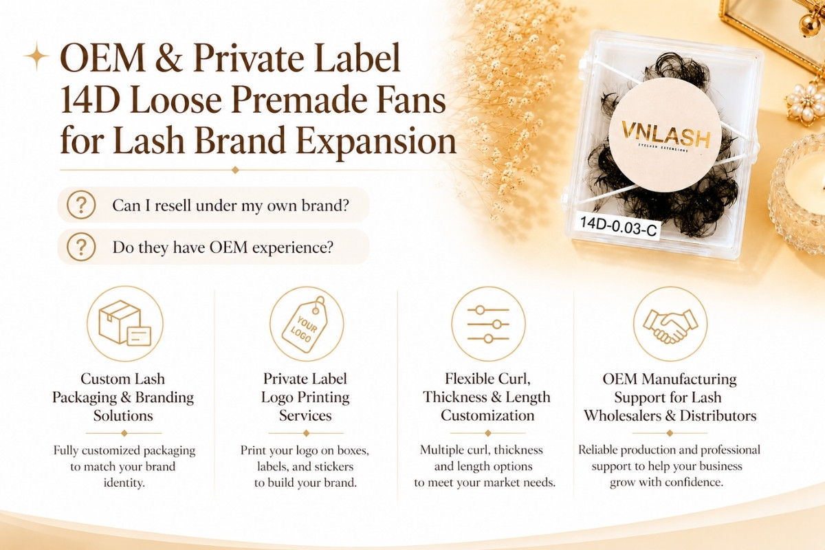 OEM & Private Label 14D Loose Premade Fans for Lash Brand Expansion