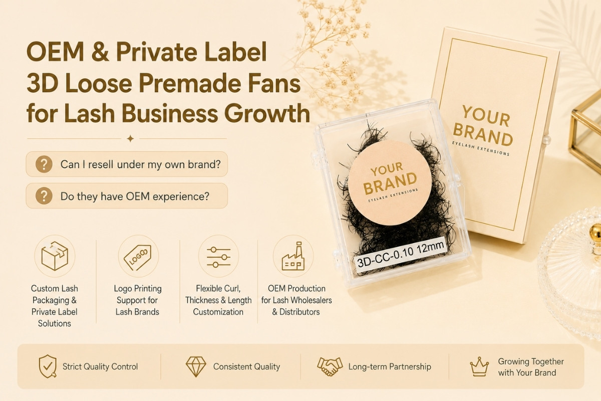 OEM & Private Label 3D Loose Premade Fans for Lash Business Growth
