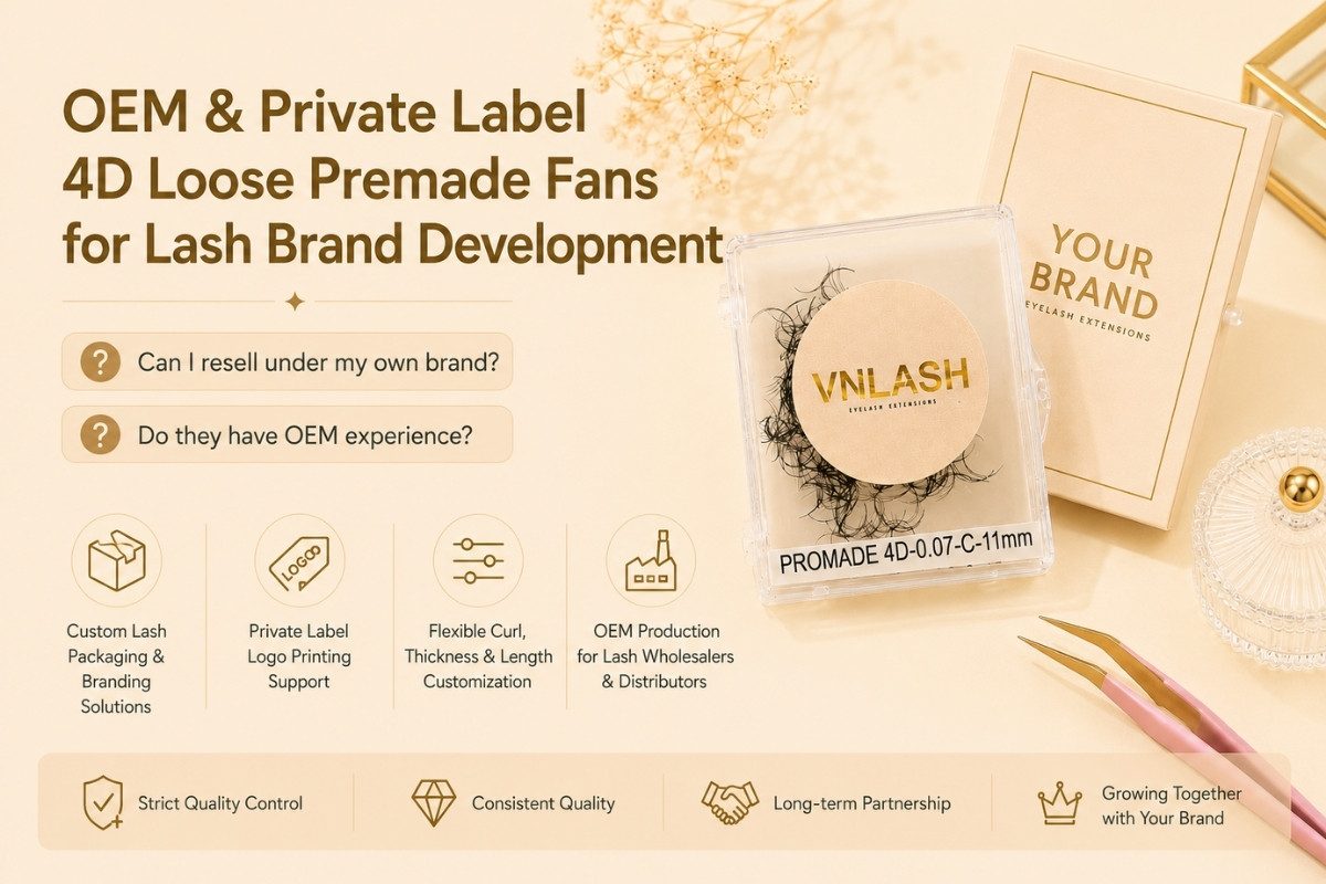 OEM & Private Label 4D Loose Premade Fans for Lash Brand Development