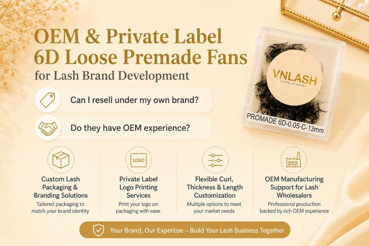 OEM & Private Label 6D Loose Premade Fans for Lash Brand Development