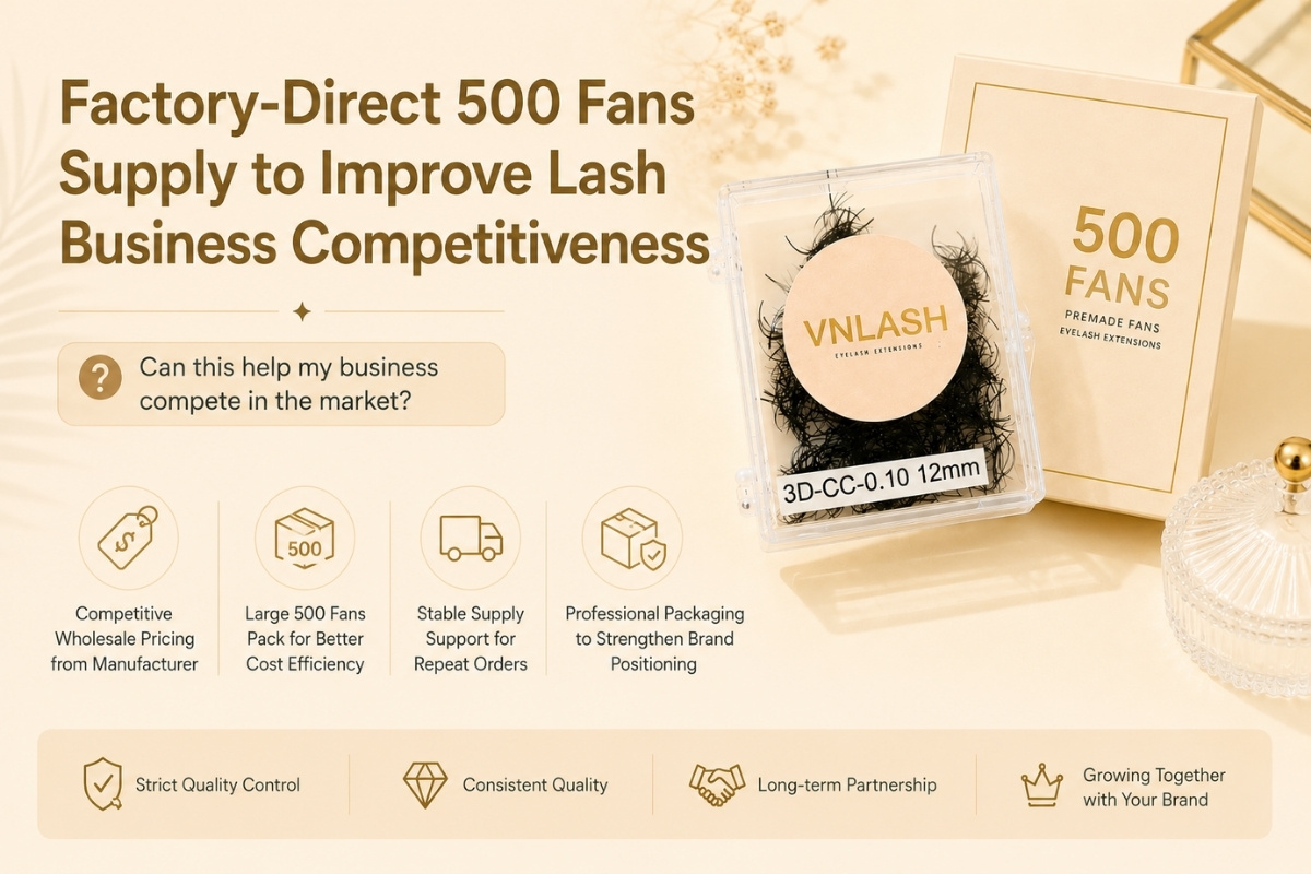 Factory-Direct 500 Fans Supply to Improve Lash Business Competitiveness