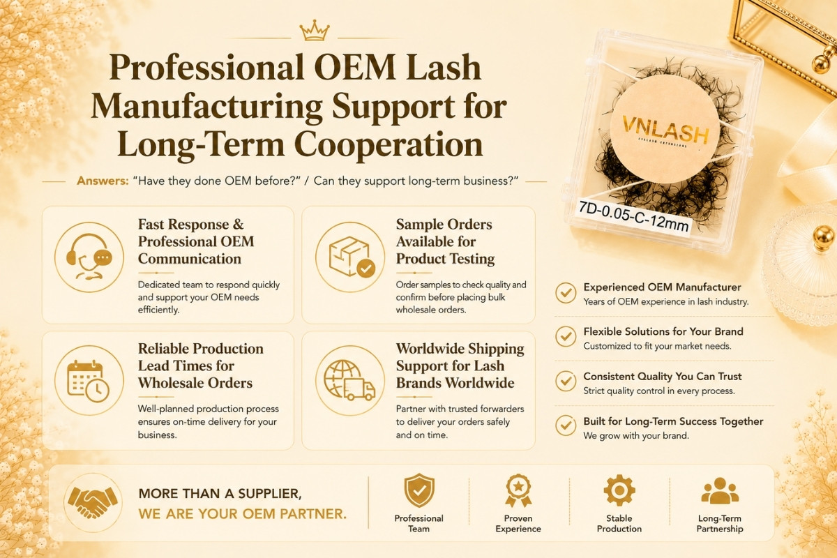 Professional OEM Lash Manufacturing Support for Long-Term Cooperation