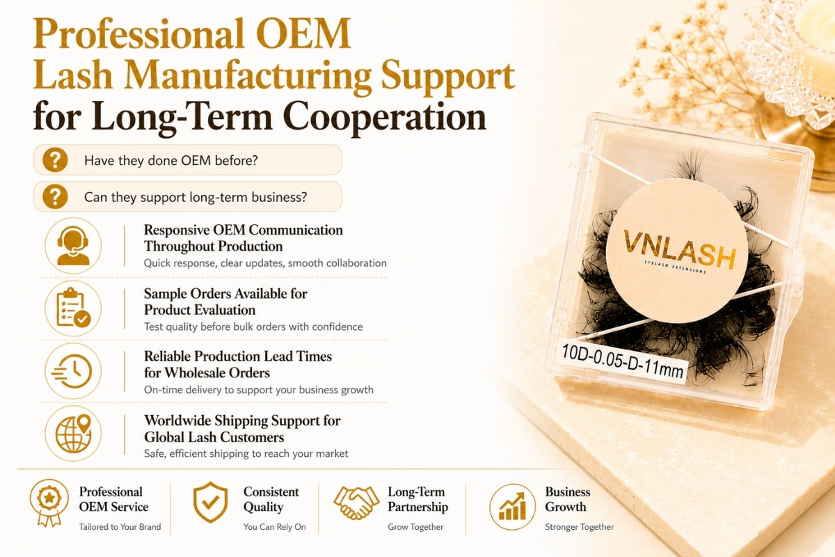 Professional OEM Lash Manufacturing Support for Long-Term Cooperation