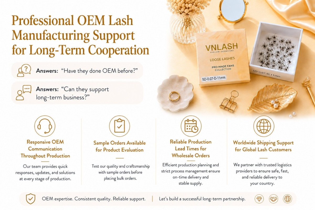 Professional OEM Lash Manufacturing Support for Long-Term Cooperation
