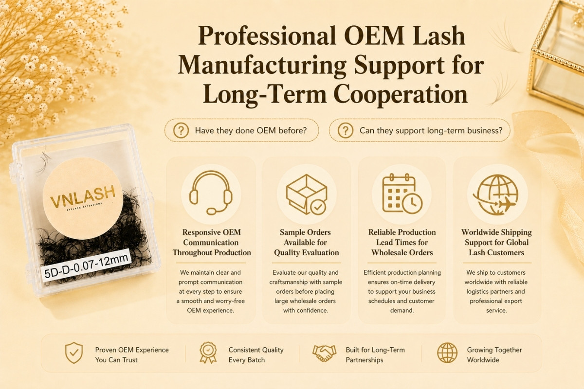Professional OEM Lash Manufacturing Support for Long-Term Cooperation