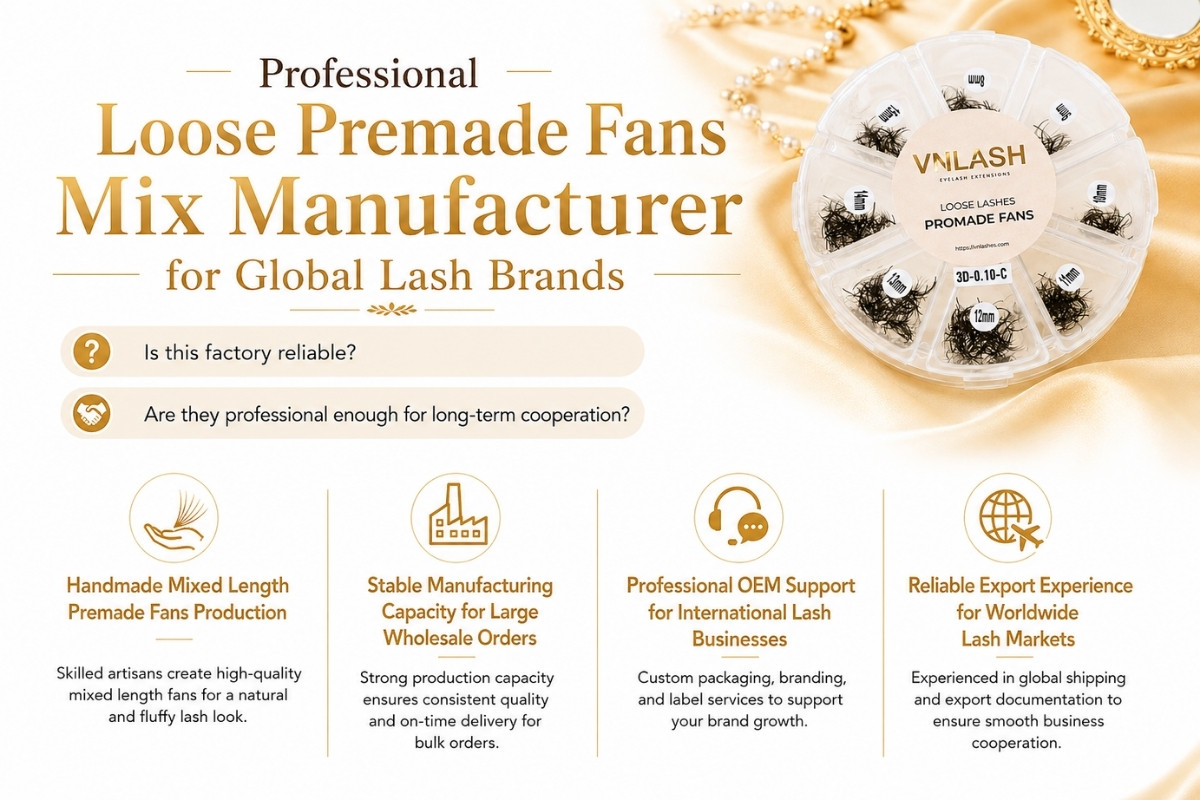 Professional Loose Premade Fans Mix Manufacturer for Global Lash Brands
