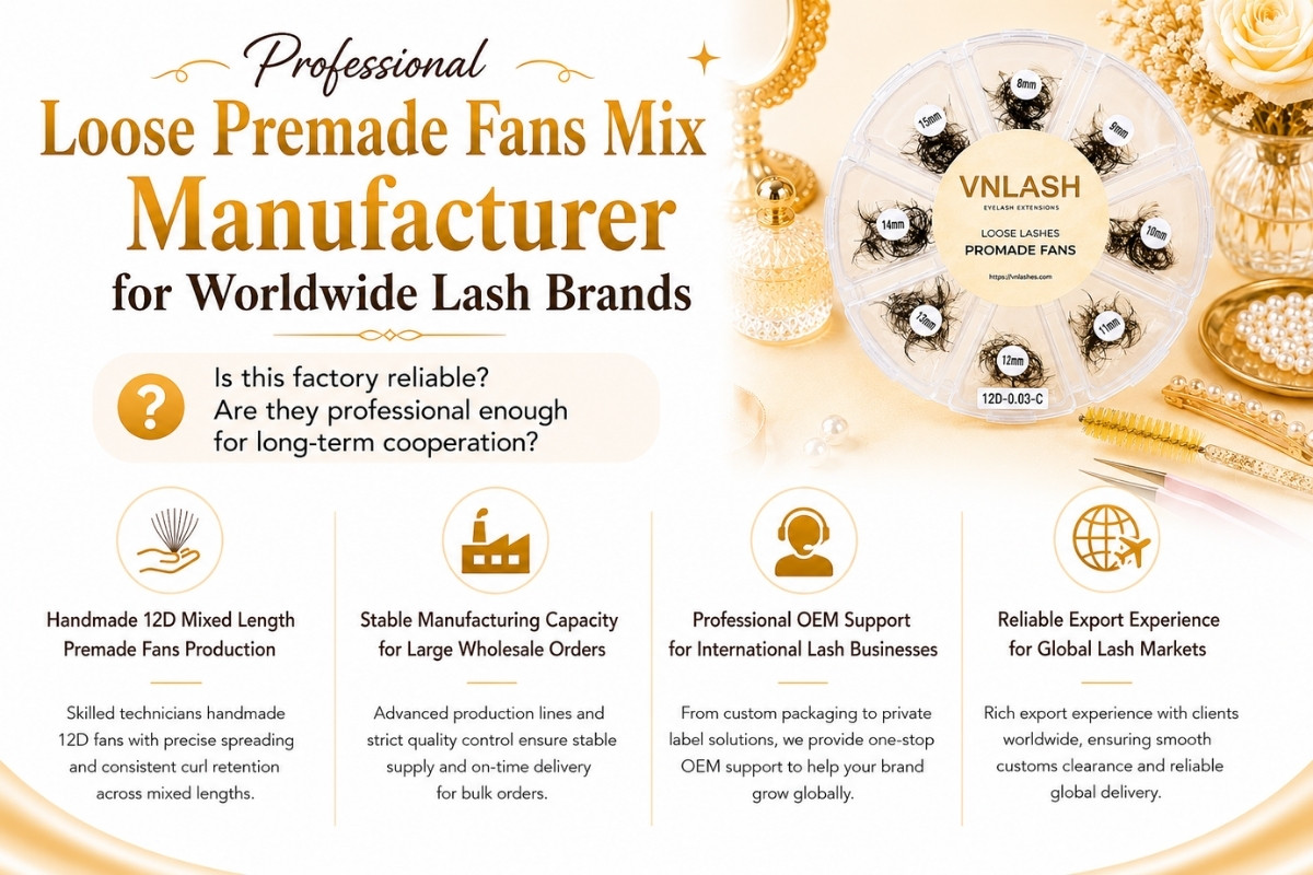 Professional Loose Premade Fans Mix Manufacturer for Worldwide Lash Brands