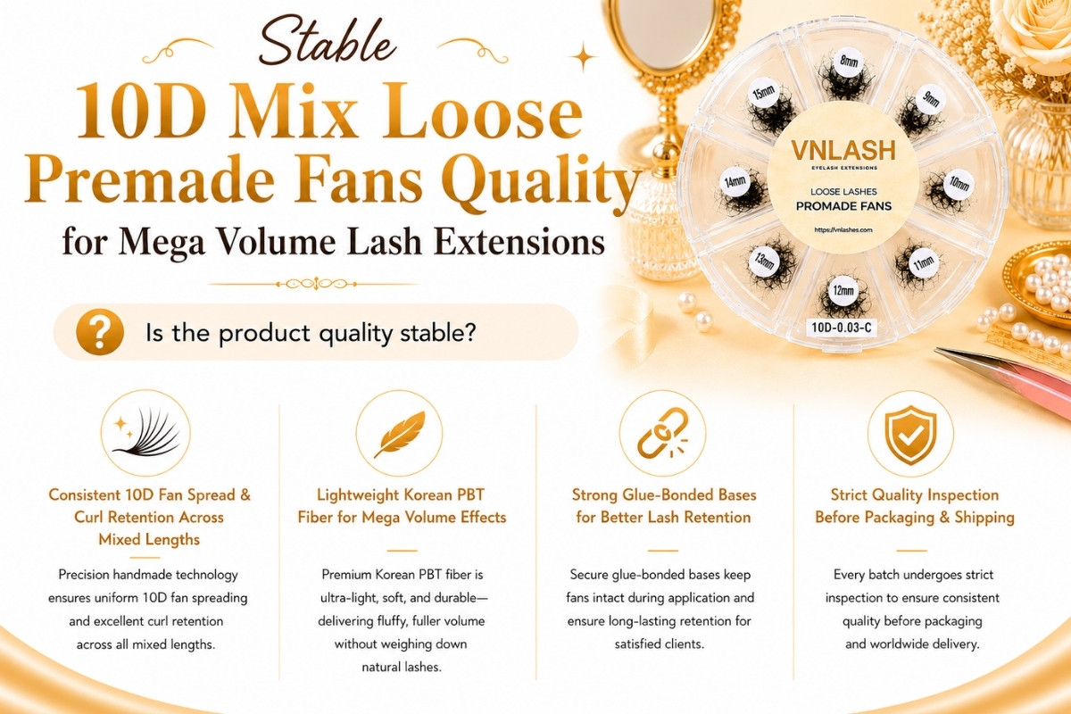 OEM & Private Label 10D Mix Loose Premade Fans for Lash Brand Expansion