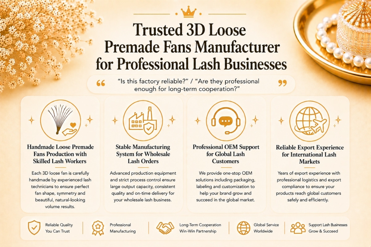 Trusted 3D Loose Premade Fans Manufacturer for Professional Lash Businesses