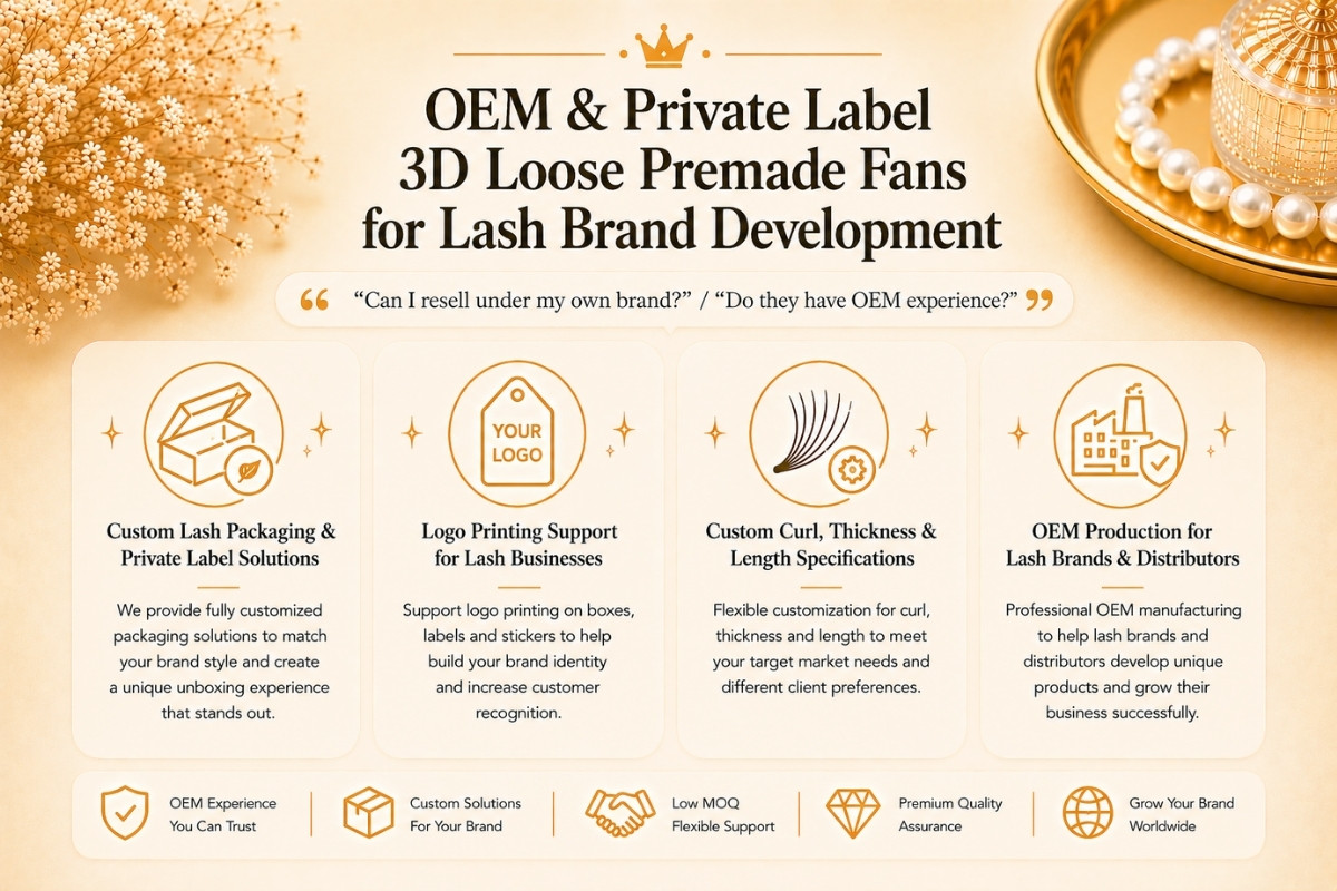 OEM & Private Label 3D Loose Premade Fans for Lash Brand Development