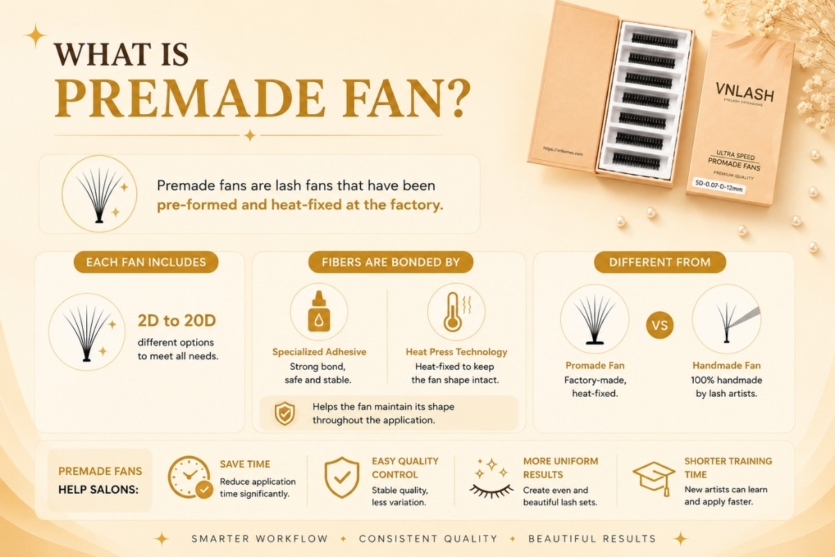 wholesale premade lash fans supplier