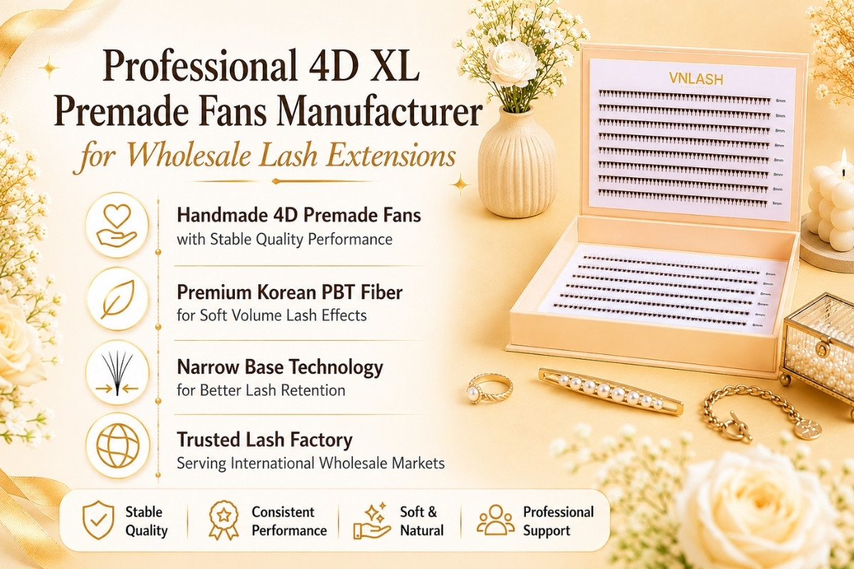 Fabricant professionnel de bouquets de cils préfabriqués 4D XL pour les extensions de cils en gros.