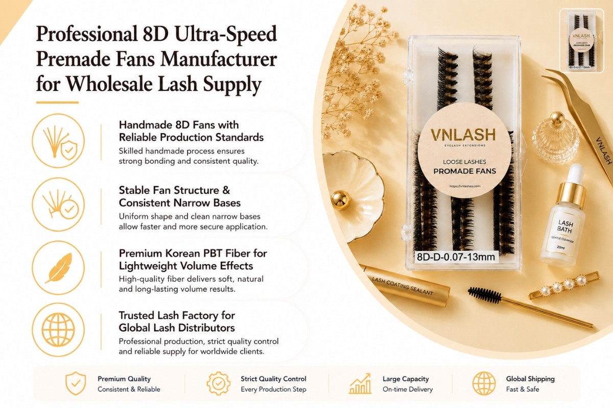 Professioneller Hersteller für 8D Ultra-Speed vorgefertigte Fächer für den Wimpern-Großhandel