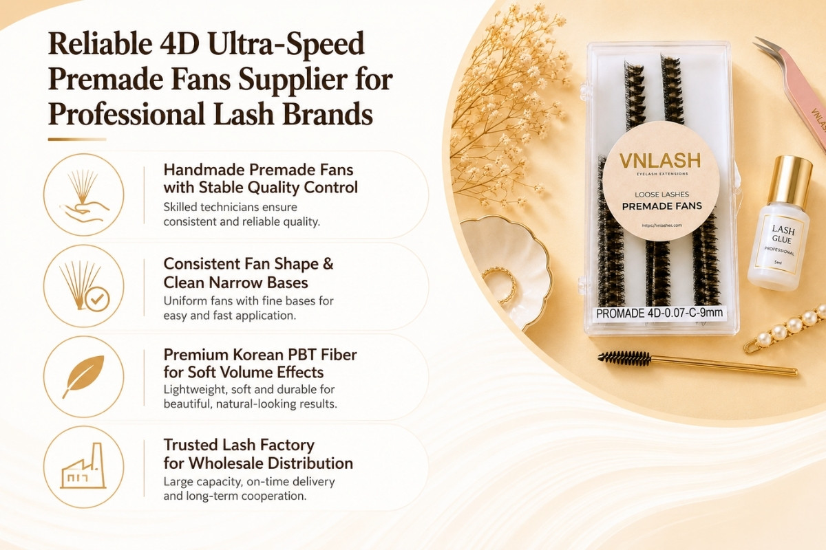 Reliable 4D Ultra-Speed Premade Fans Supplier for Professional Lash Brands