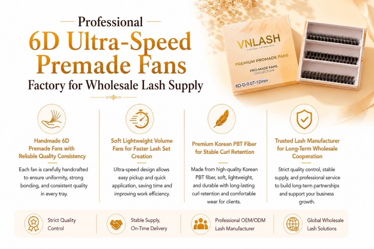 Professional 6D Ultra-Speed Premade Fans Factory for Wholesale Lash Supply