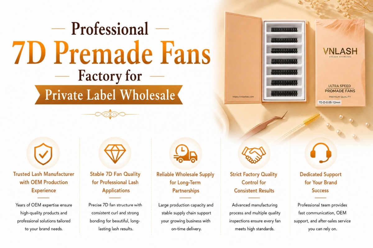 Professional 7D Premade Fans Factory for Private Label Wholesale