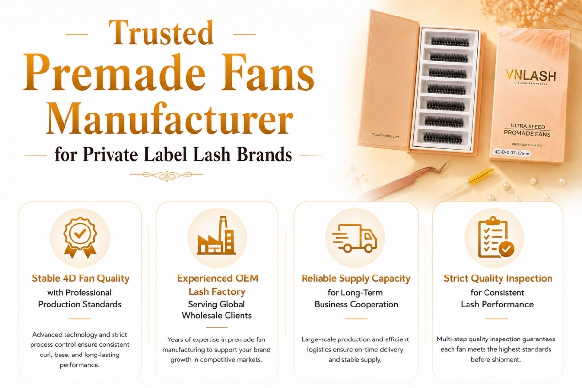 Trusted Premade Fans Manufacturer for Private Label Lash Brands