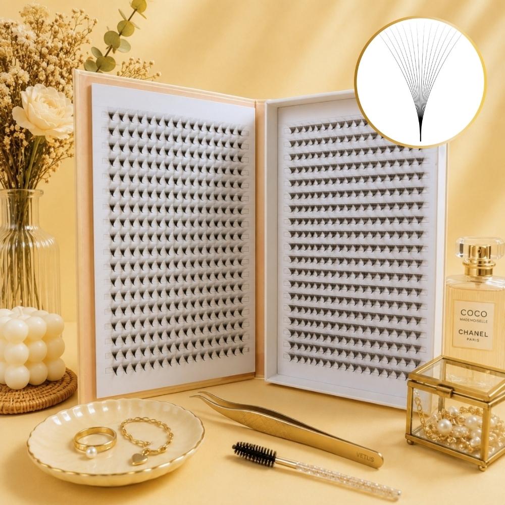 14D-Premade-Fans-40-Line-Tray-800 Fans-VNLASHES1 14D Premade Fans 40-Line Tray – 800 Fans | OEM Lash Extension Manufacturer