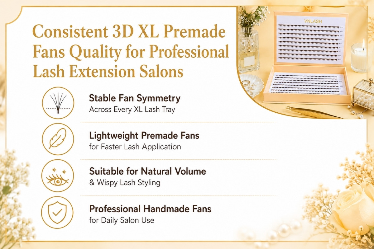Calidad Consistente de Fans Premade 3D XL para Salones Profesionales de Extensiones de Pestañas