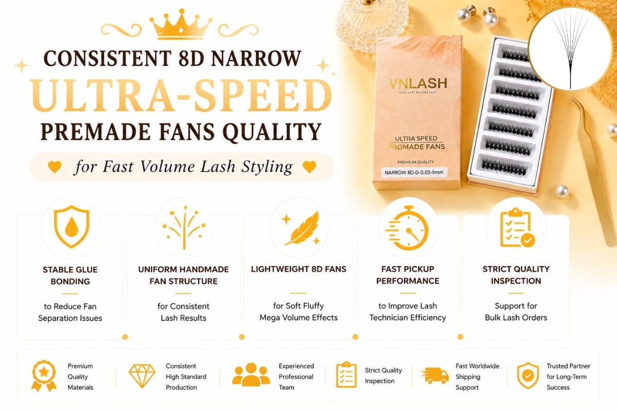 Надёжный 8D Narrow Ultra-Speed готовых пучков поставщик для оптового Mega Volume наращивания ресниц