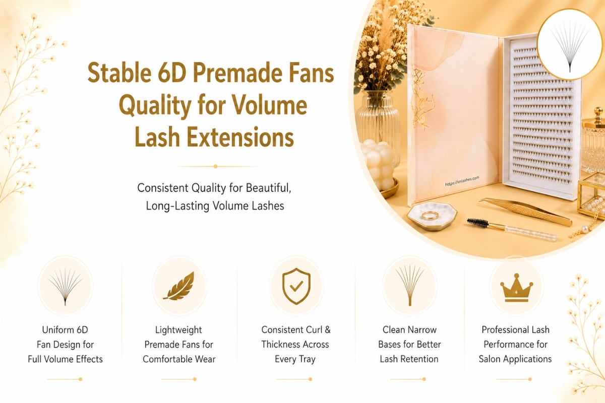 Stable 6D Premade Fans Quality for Volume Lash Extensions