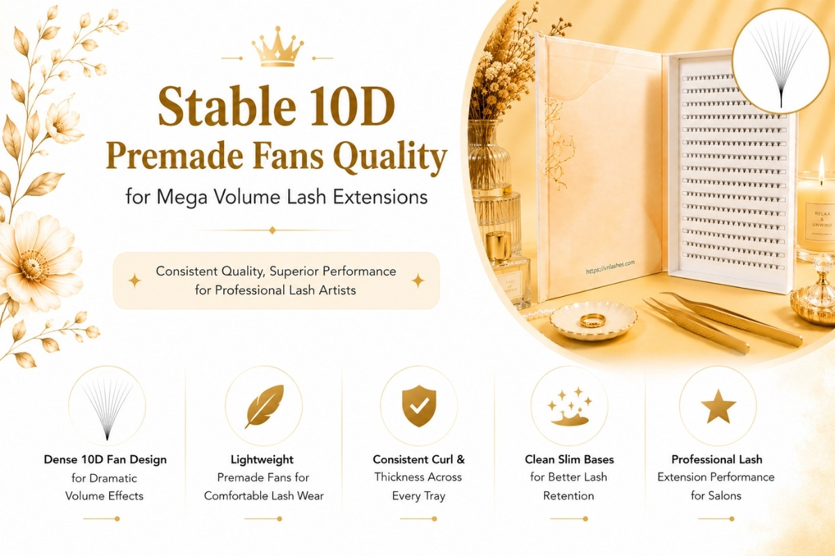 Stable 10D Premade Fans Quality for Mega Volume Lash Extensions