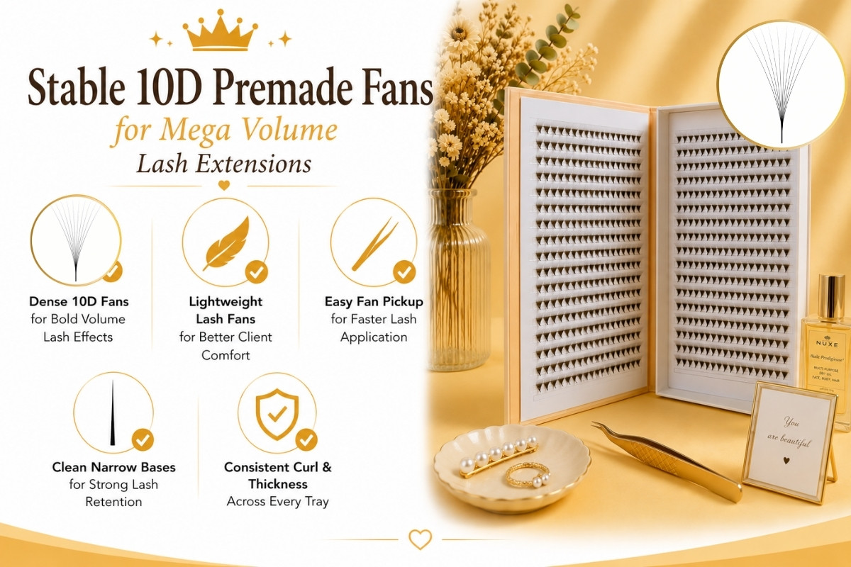 Stable 10D Premade Fans for Mega Volume Lash Extensions