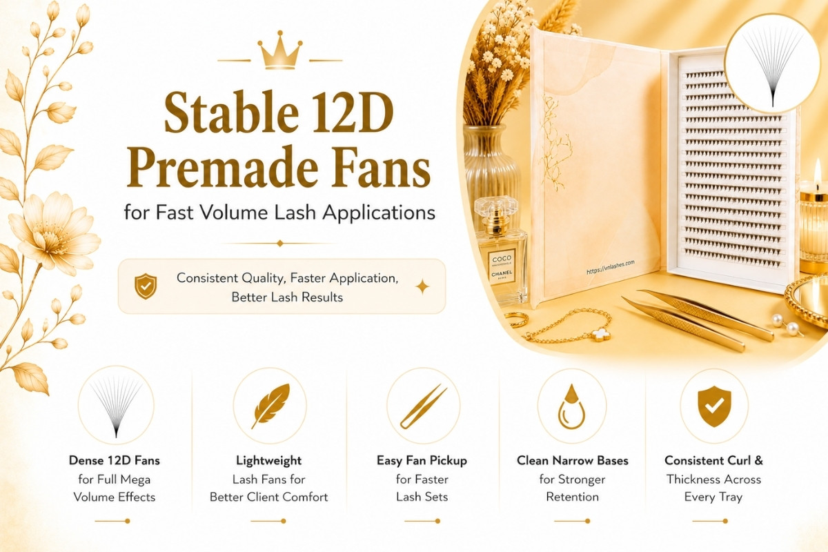 Stable 12D Premade Fans for Fast Volume Lash Applications