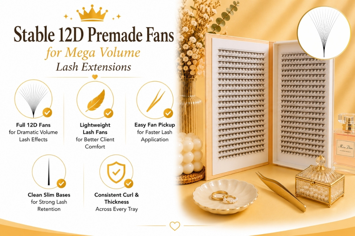 Stable 12D Premade Fans for Mega Volume Lash Extensions