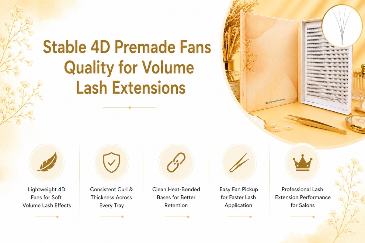 Stable 4D Premade Fans Quality for Volume Lash Extensions