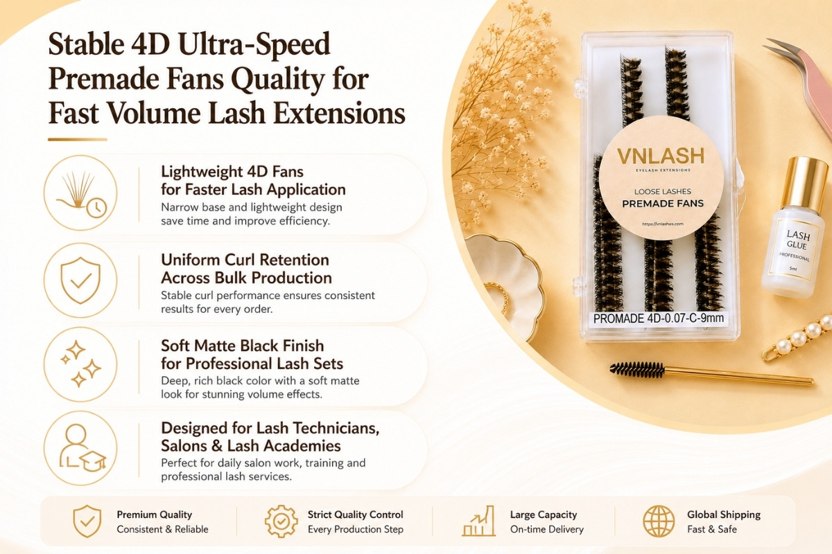 Stable 4D Ultra-Speed Premade Fans Quality for Fast Volume Lash Extensions