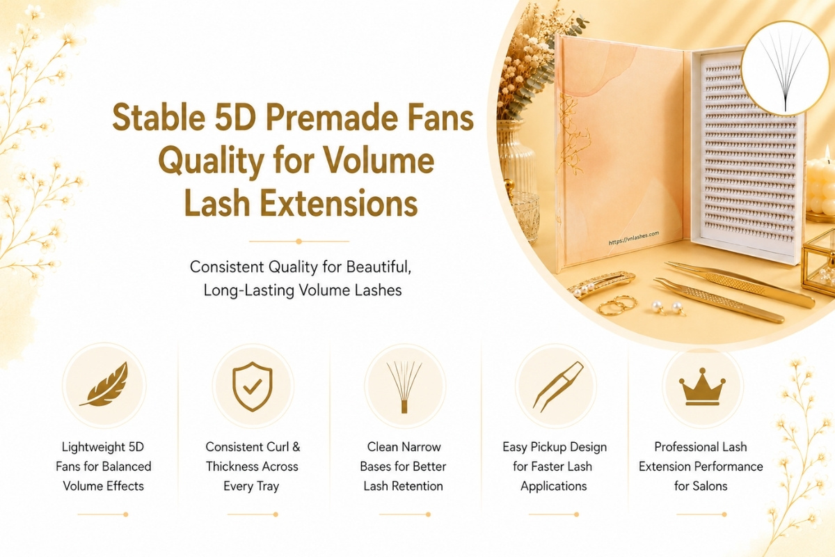 Stable 5D Premade Fans Quality for Volume Lash Extensions