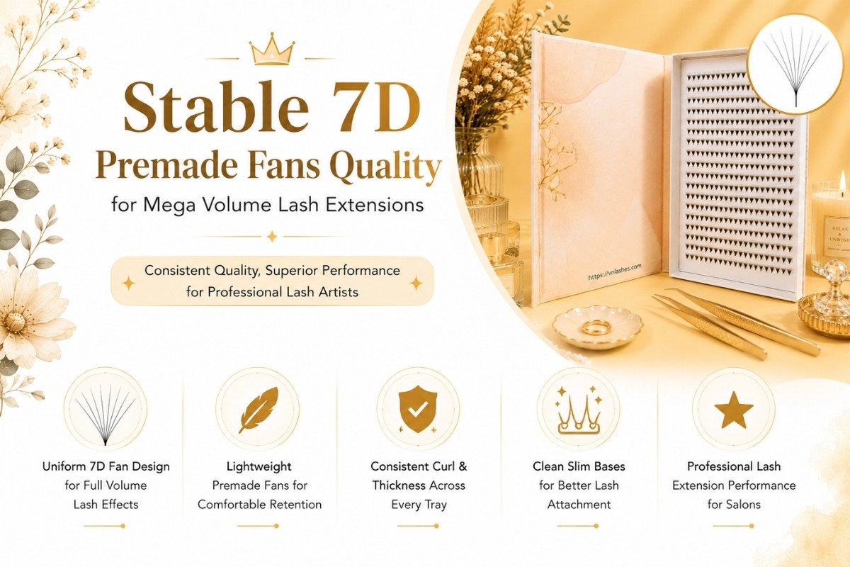 Stable 7D Premade Fans Quality for Mega Volume Lash Extensions