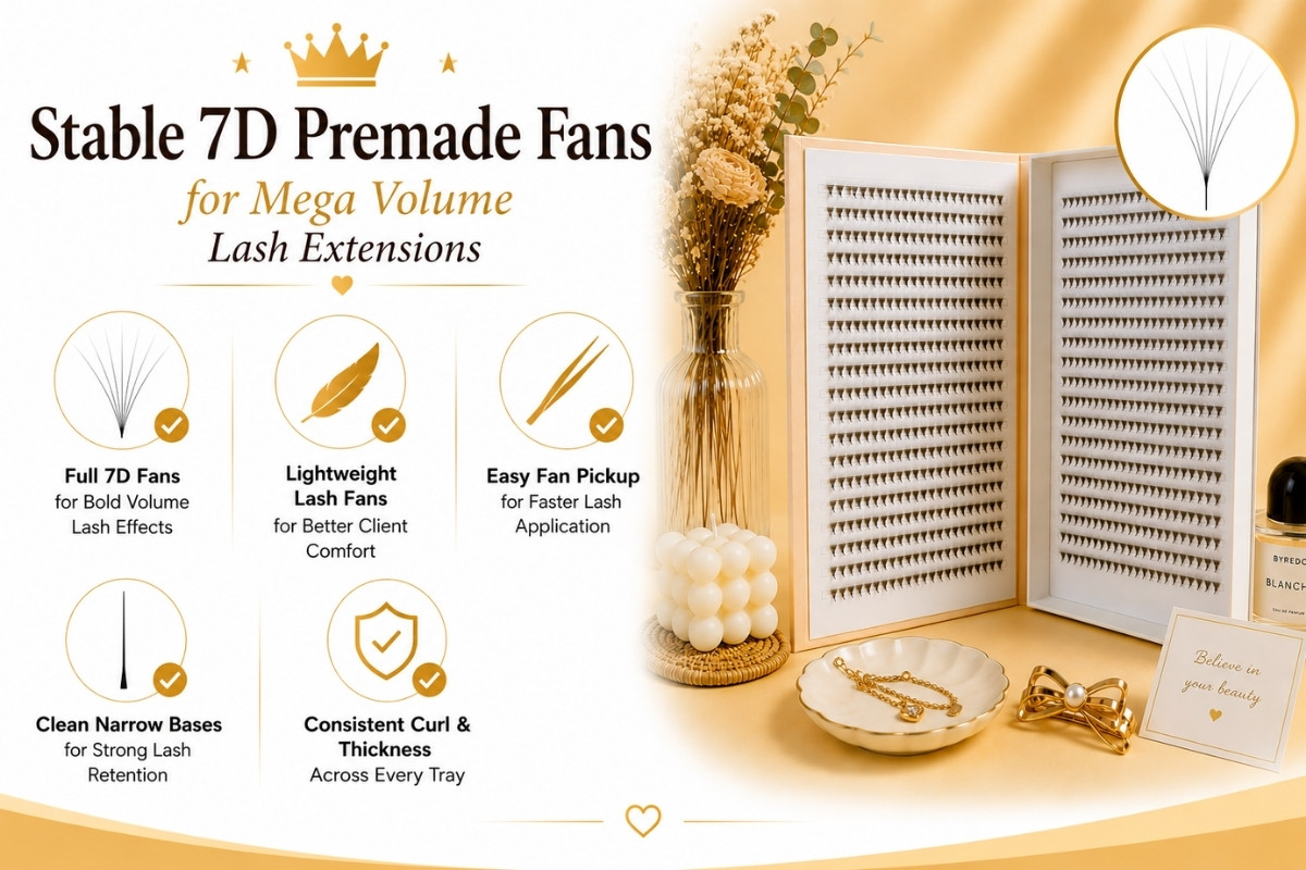 Stable 7D Premade Fans for Mega Volume Lash Extensions