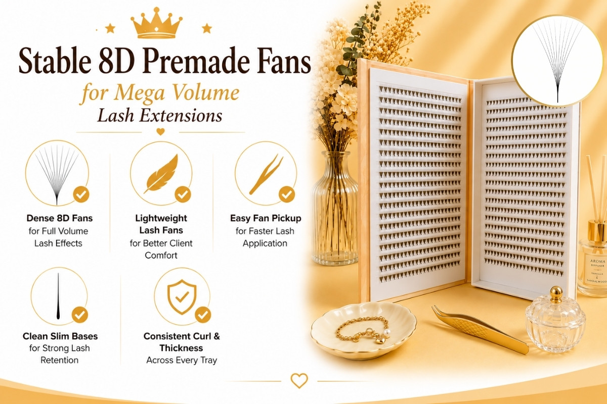 Stable 8D Premade Fans for Mega Volume Lash Extensions