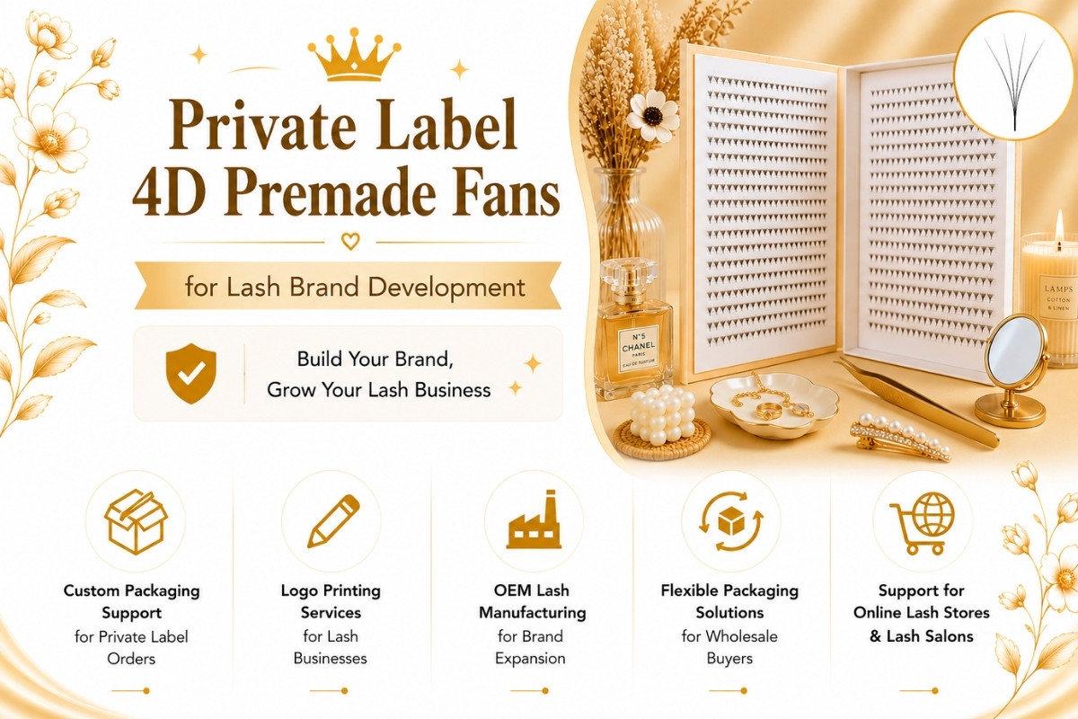 Private Label 4D Premade Fans for Lash Brand Development