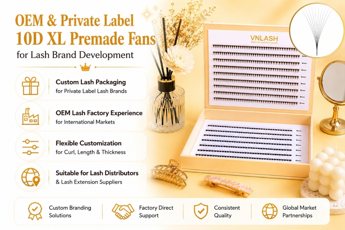 OEM & Private Label 10D XL Premade Fans for Lash Brand Development