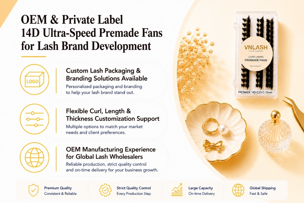 OEM- und Private-Label-14D-Ultra-Speed-Wimpernfächer für den Aufbau und die Entwicklung von Wimpernmarken