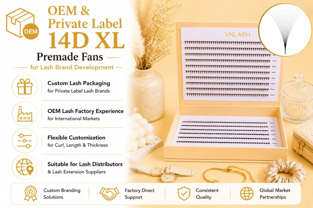 OEM & Private Label 14D XL Premade Fans for Lash Brand Development