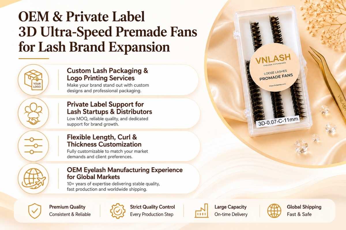 OEM & Private Label 3D Ultra-Speed Premade Fans for Lash Brand Expansion