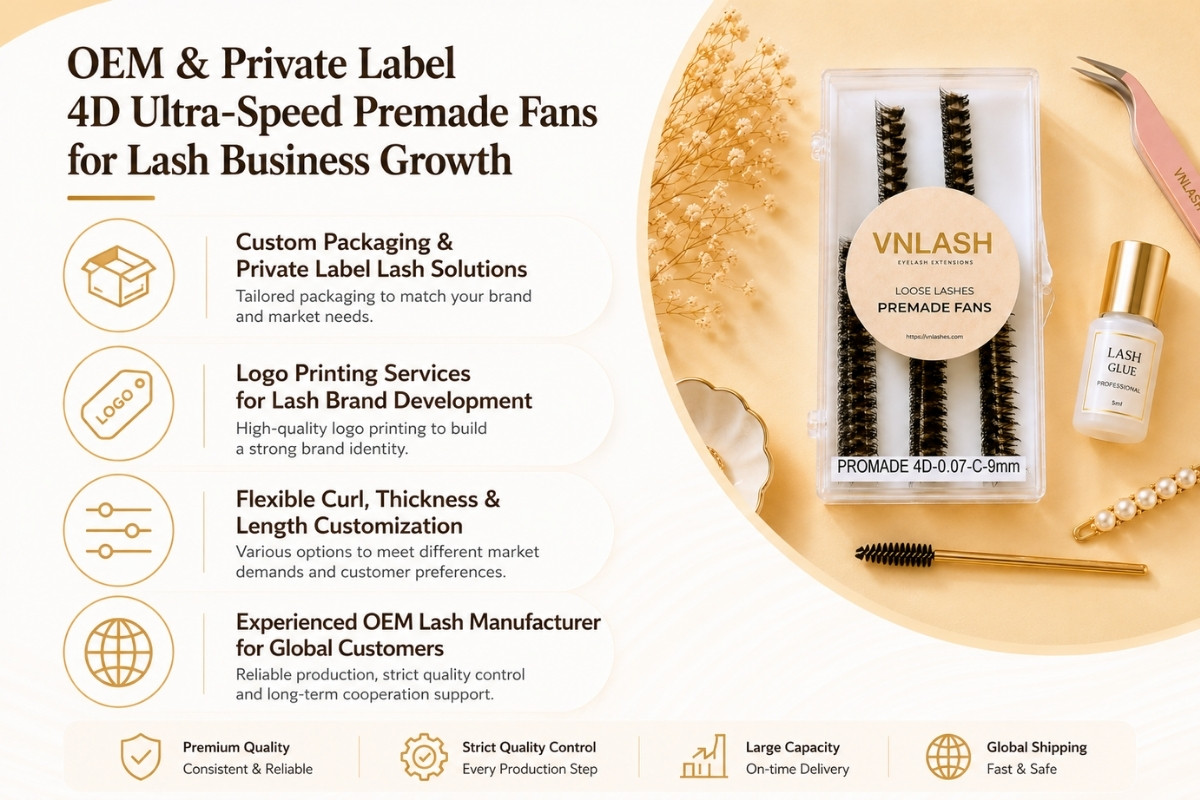 OEM & Private Label 4D Ultra-Speed Premade Fans for Lash Business Growth