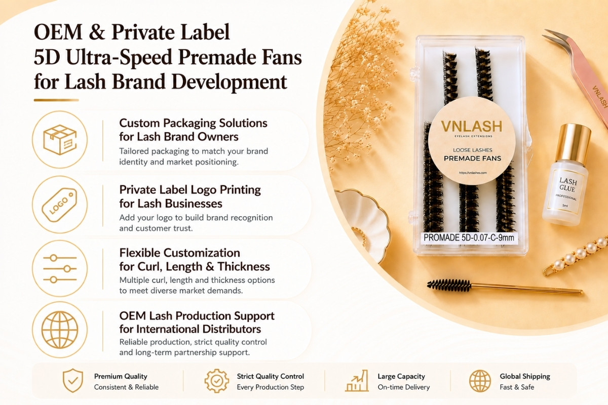 OEM & Private Label 5D Ultra-Speed Premade Fans for Lash Brand Development