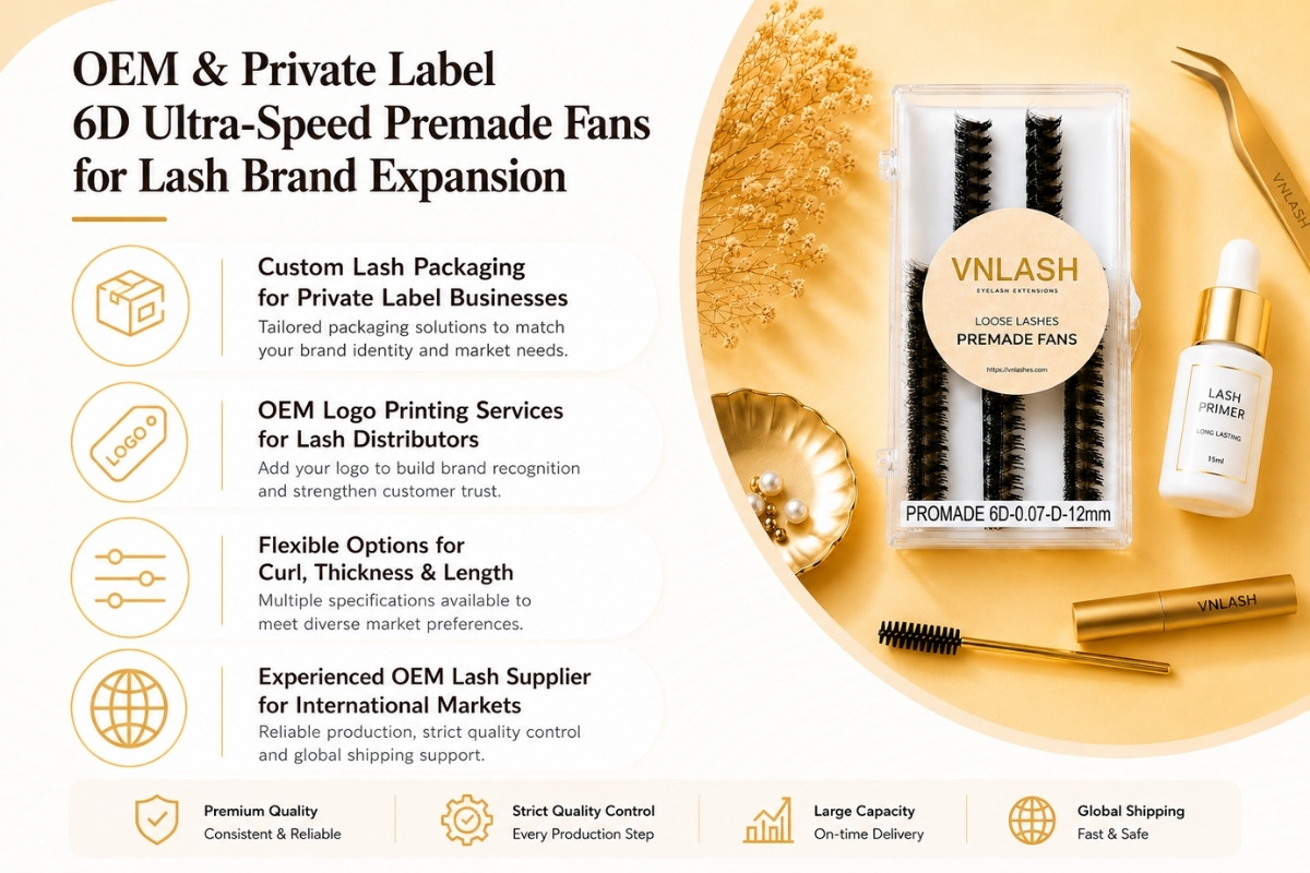 OEM & Private Label 6D Ultra-Speed Premade Fans for Lash Brand Expansion